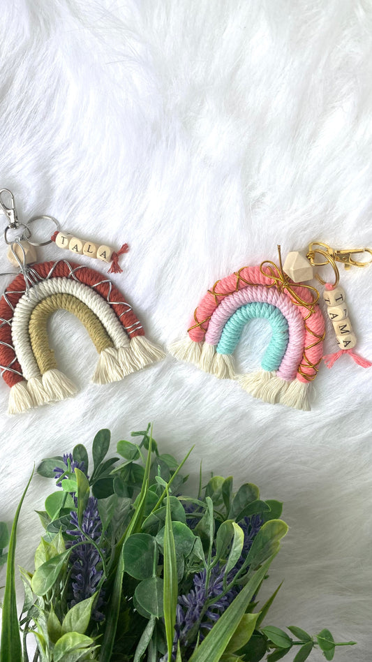 Unicorn Keychain |Macrame Keychain |Gift for Bridesmaid |Custom Keychain |Boho Keychain