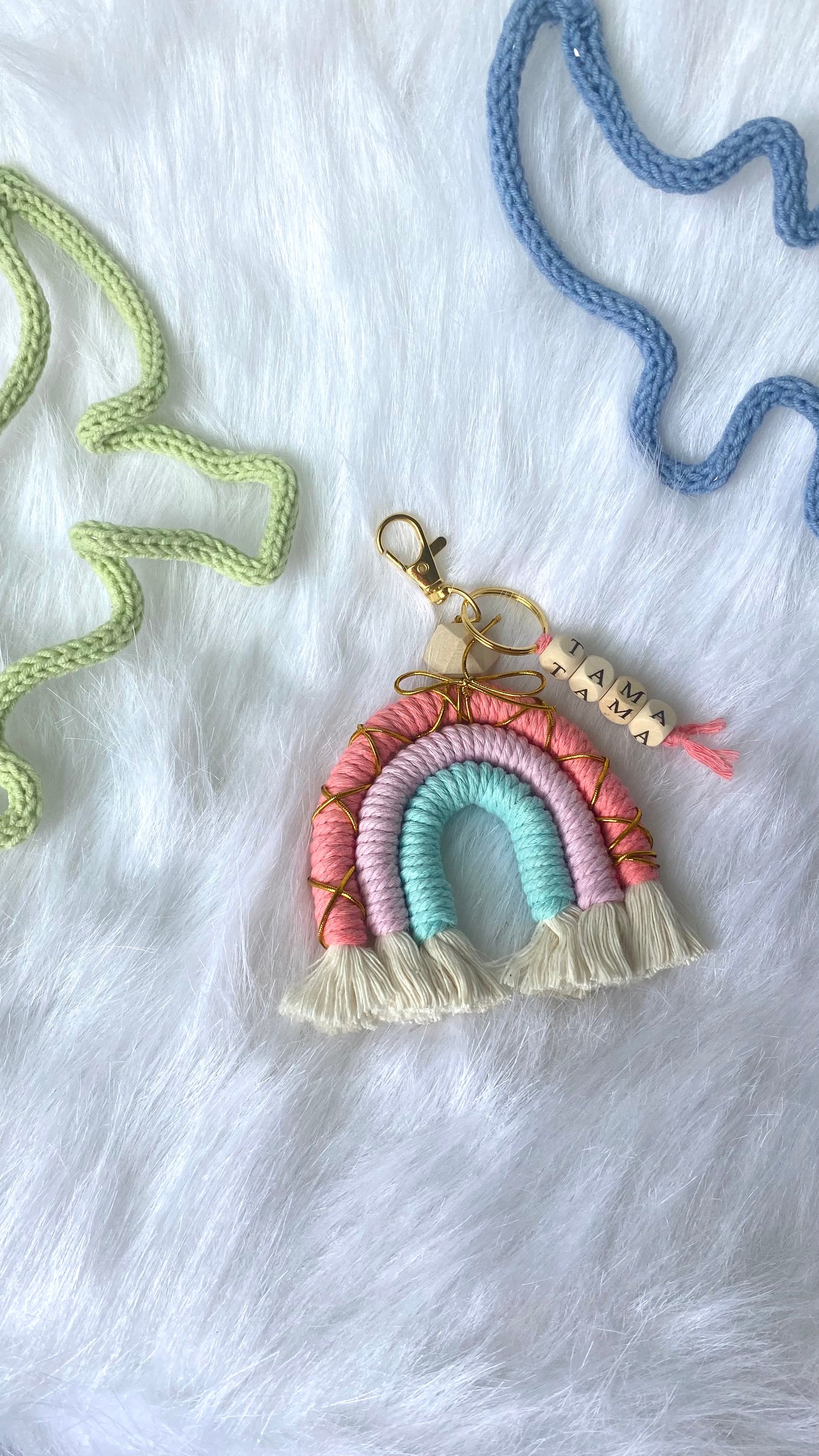 Unicorn Keychain |Macrame Keychain |Gift for Bridesmaid |Custom Keychain |Boho Keychain