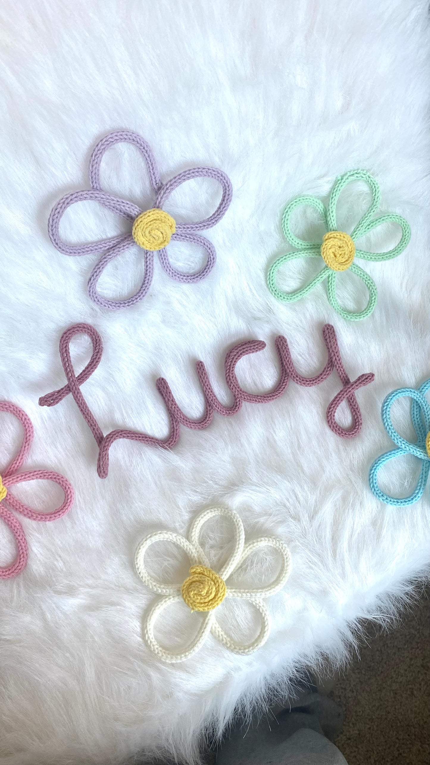 Personalized Knitted Wire Word, Knitted Name Sign