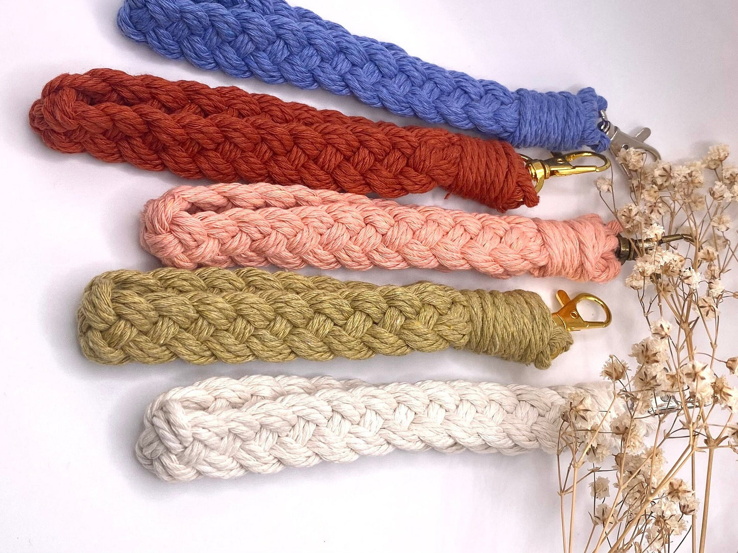 Macrame Wristlet Keychain | Boho Macrame Wristlet | Braided Keychain |Gift for mom